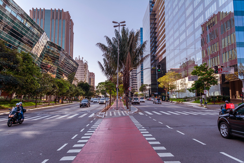 Sao Paulo, Brazil - Circa September 2019: Brigadeiro Faria Lima Avenue, famous for modern architecture and business companies
